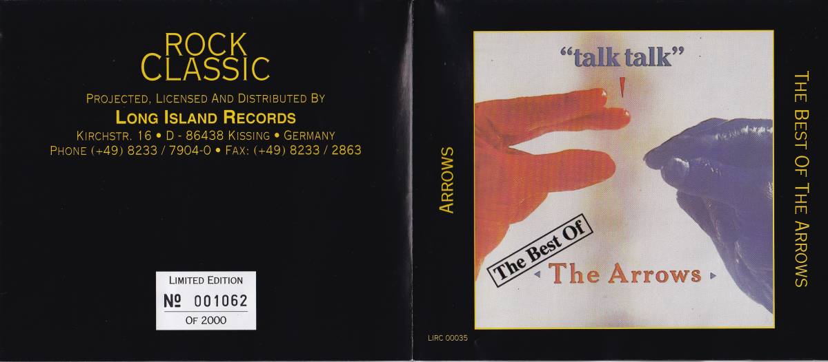 【ROCK】ARROWS／BEST OF THE ARROWS　”talk talk” ”The Arrows”【LIMITED EDITION】◆Long Island Records ROCK CLASSIC_画像8
