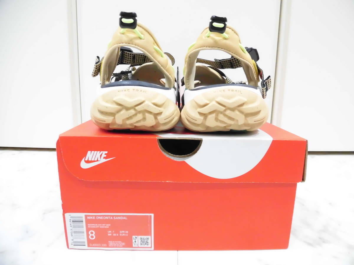 【新品未使用箱タグ付】 NIKE ONEONTA SANDAL ナイキ オネオンタ サンダル 26.0㎝ US8 DJ6603-200 カジュアルシューズ　_画像10