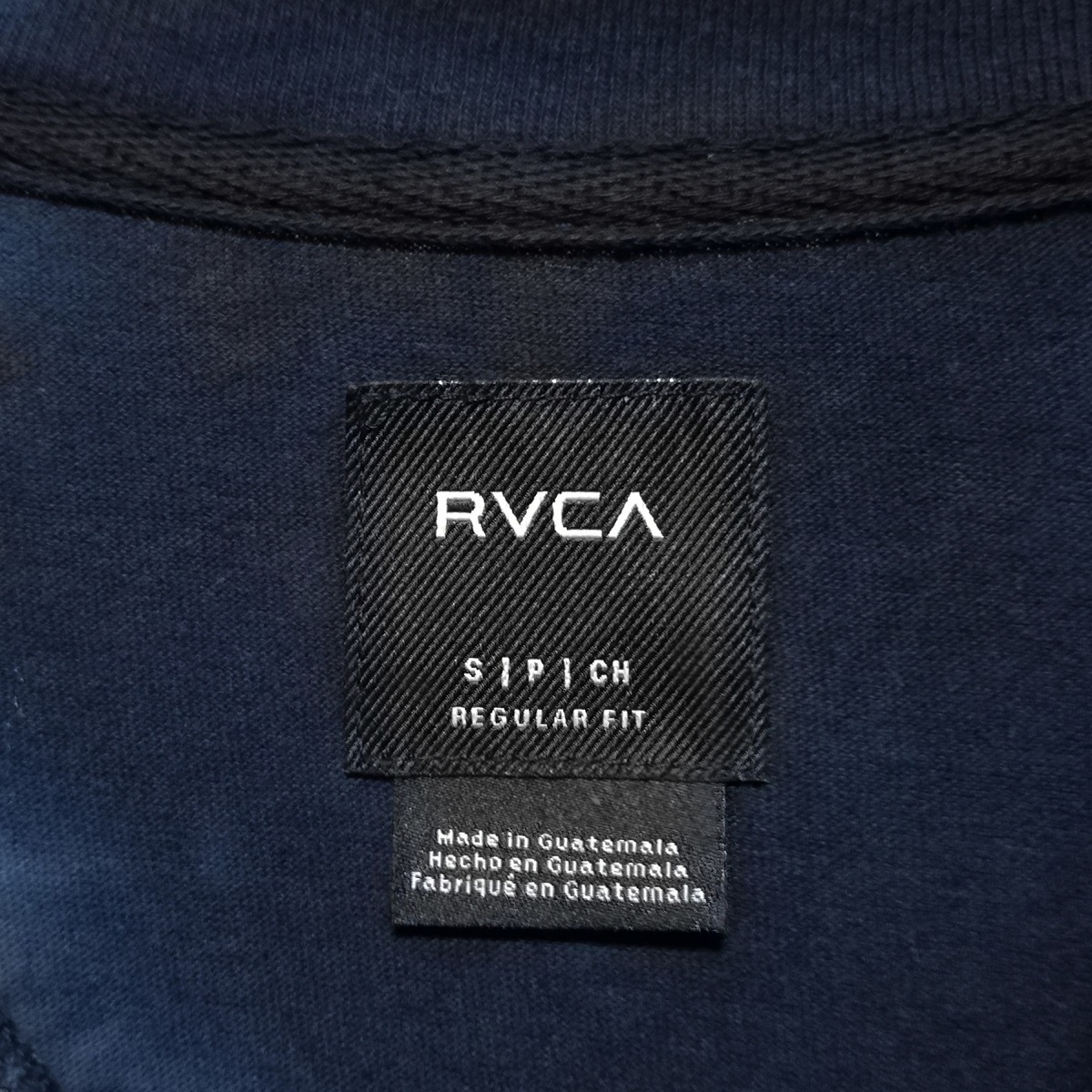 RVCA ルーカ ネイビー VA タイダイ 柄 メンズ クルーネック 半袖 ポケット Tシャツ S 紺 美品 サーフ サーフボード スケボー スノーボード_画像5