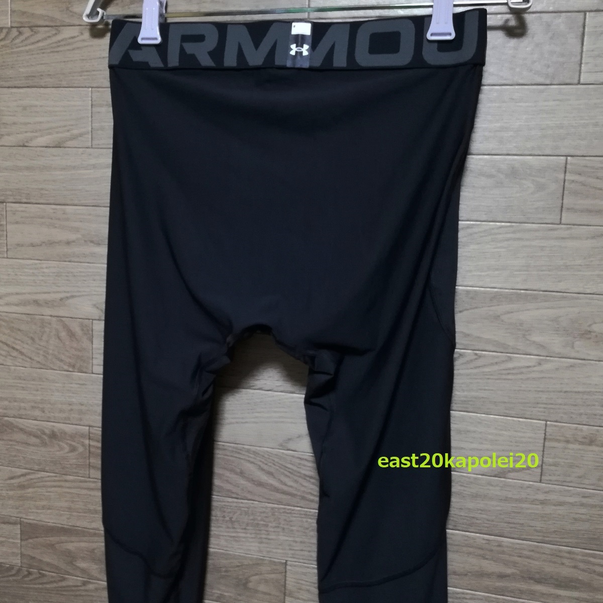 新品 XL size ブラック UNDER ARMOUR アンダーアーマー ヒートギア メンズ コンプレッション ロング タイツ 黒 未使用 スパッツ 1361586_画像8