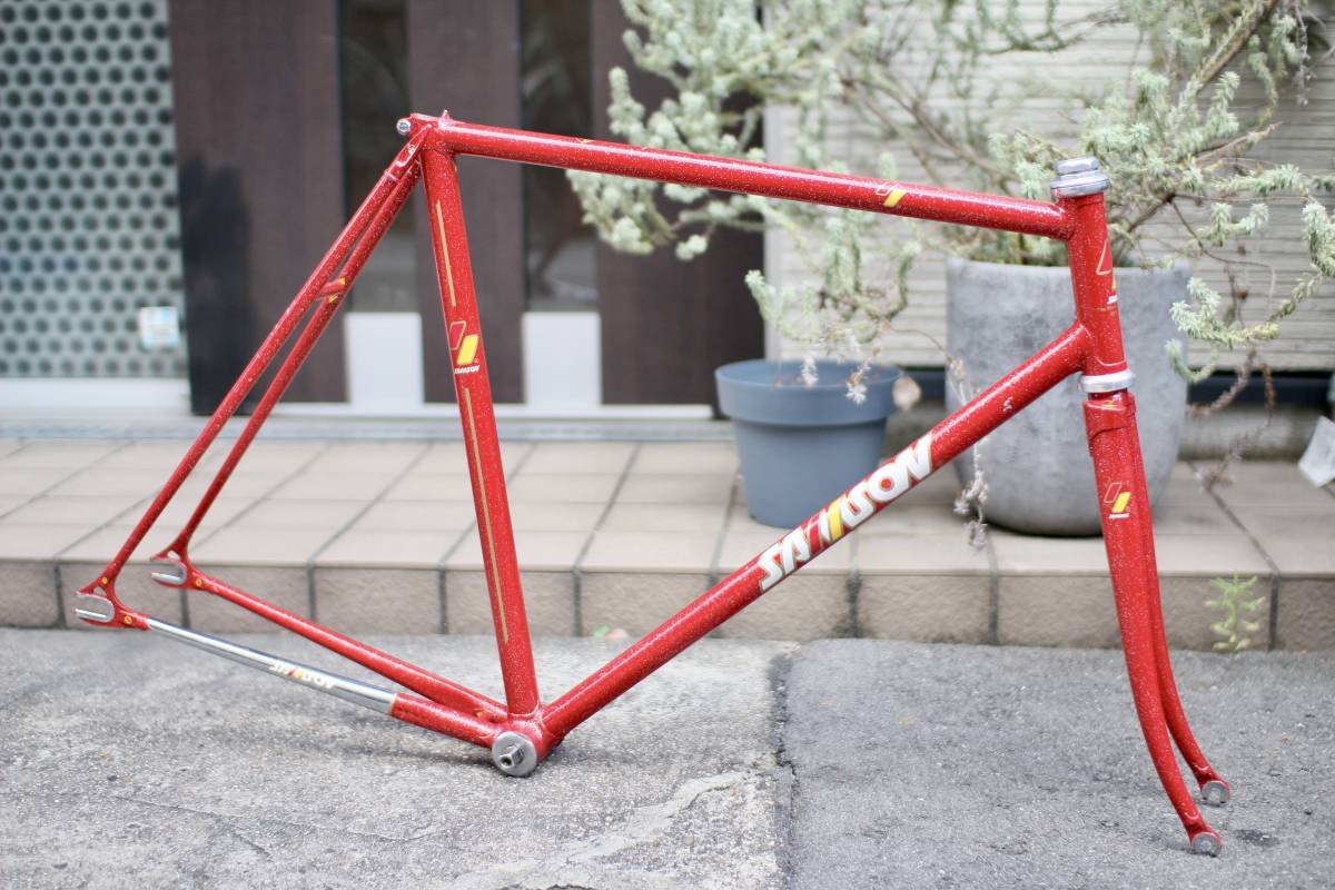  god mountain red SAMSON Sam sonNJS bicycle race frame gold . Logo lame entering 545mm piste groundwork plating 