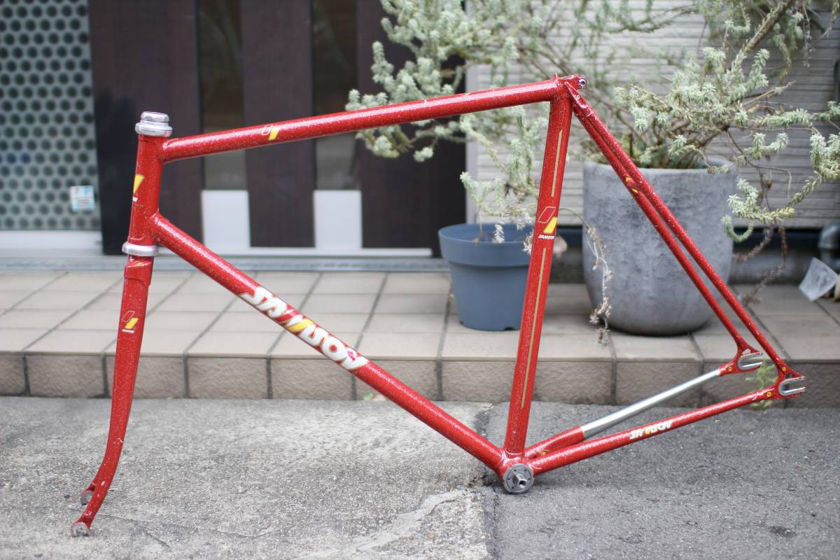  god mountain red SAMSON Sam sonNJS bicycle race frame gold . Logo lame entering 545mm piste groundwork plating 