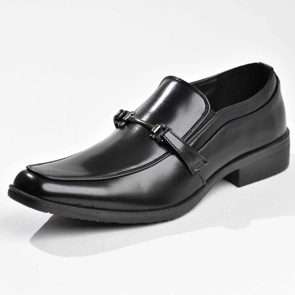 ビジネスシューズ 25.0cm メンズ 紳士靴 ビットローファー 黒 靴 革靴 結婚式 新品_画像2