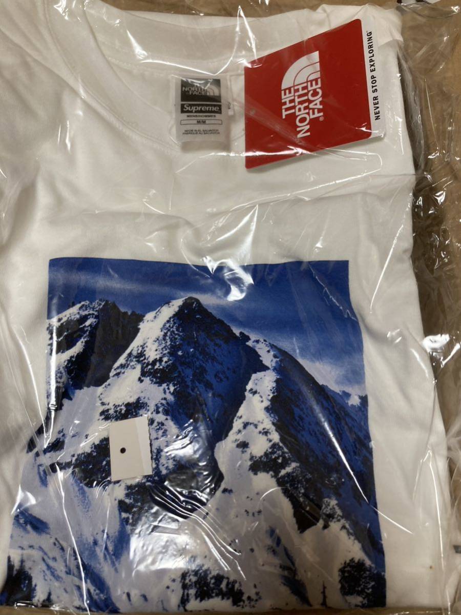 新品 supreme north face 雪山Tシャツ Mサイズ_画像1