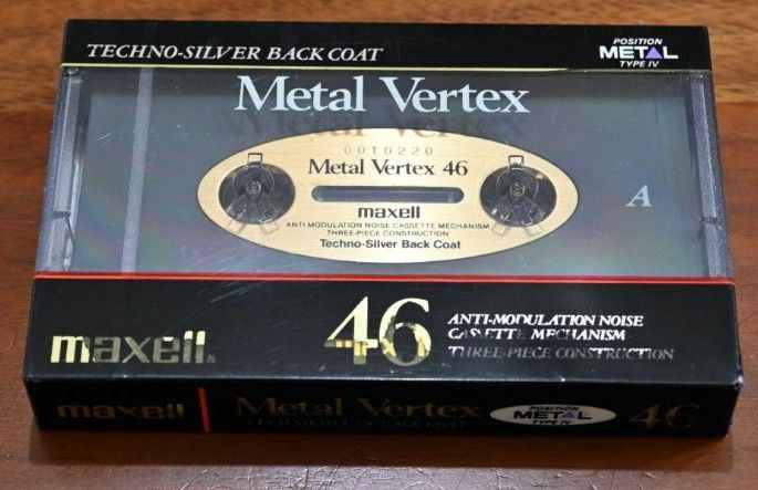 未使用未開封　maxell　カセットテープ　メタルポジション　Metal Vertex 46　MV46　メタルテープ　古い品物