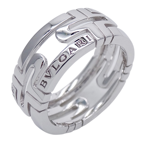 ブルガリ BVLGARI リング レディース メンズ ブランド 指輪 750WG パレンテシ ホワイトゴールド #51 約11号 ジュエリー 磨き済み