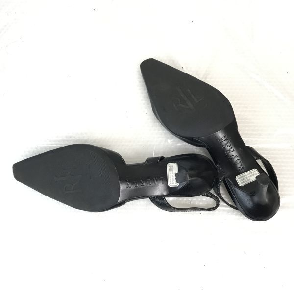  Ralph Lauren /RALPH LAUREN* задний ремешок туфли-лодочки [5.5/22.5 степень / чёрный /BLACK] обувь /Shoes/pumps*Q-362