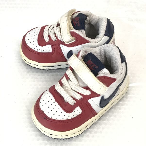  Nike /NIKE* baby shoes / sneakers [9cm/ white × red /WHITE×RED]310598 142 00/sneakers/Shoes/trainers*Q-389