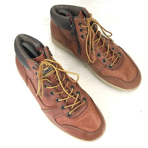 バンズ/VANS★本革/ワークブーツ/トレッキングシューズ/サイドジップ【9/27/茶/BROWN】ビジネス/dress shoes◆H-49_画像2