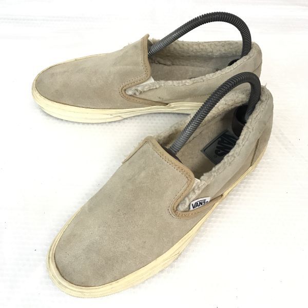 バンズ/VANS★内ボア/暖か秋冬スリッポンシューズ【7/25/ベージュ/BEIGE】Shoes/trainers◆Q-370_画像1