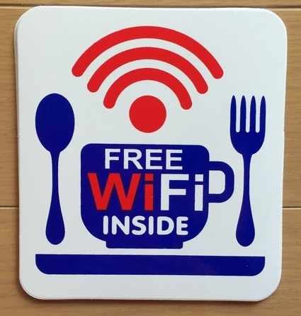 防水素材 フリー WIFI ステッカー 業務用 FREE wifi 店頭用 販促品 ワイファイ 無線LAN 訪日 外国人 飲食店 インバウンド TSS-13_画像5