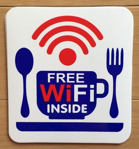 防水素材 フリー WIFI ステッカー 業務用 FREE wifi 店頭用 販促品 ワイファイ 無線LAN 訪日 外国人 飲食店 インバウンド TSS-13_画像4