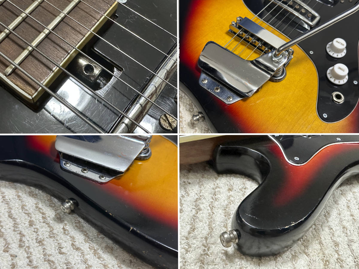 ビンテージ 60年代 Tokai トーカイ製 ビザール ギター 希少 当時物 サンバースト ブリッジ交換済 程度良好_画像7