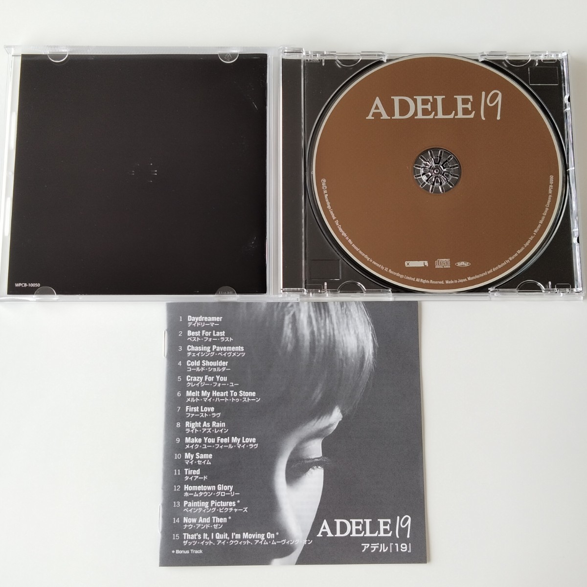 【国内盤CD】ADELE アデル 19(WPCB-10050)2008年デビューアルバム/日本盤ボーナス・トラック3曲収録/Chasing Pavements_画像3