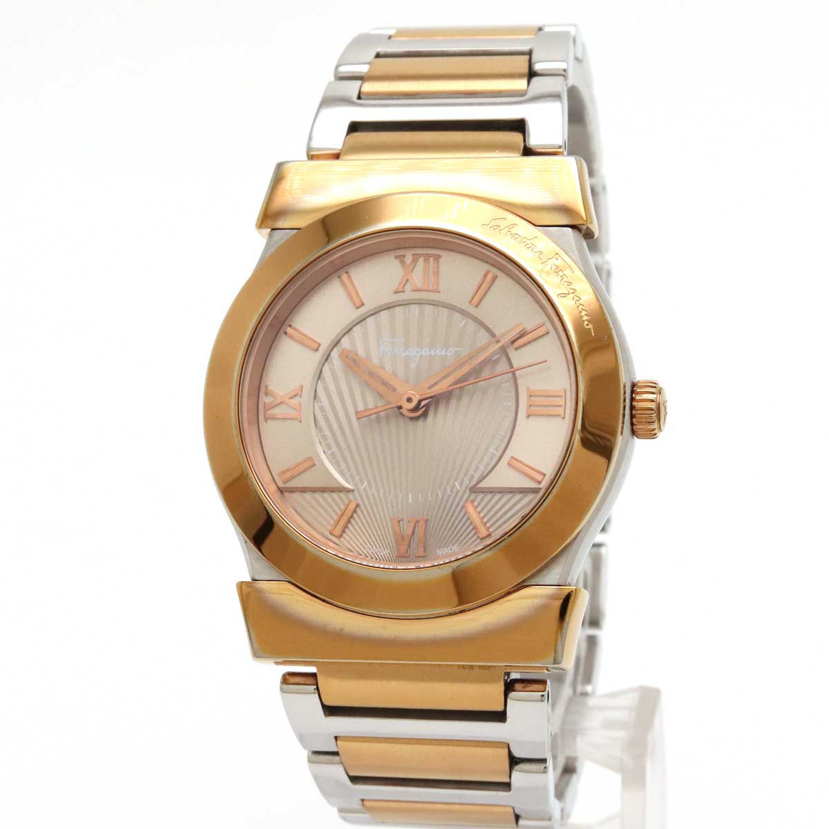 安価 ワタナベ 【未使用品】Salvatore Ferragamo コパー文字盤 SS PGP