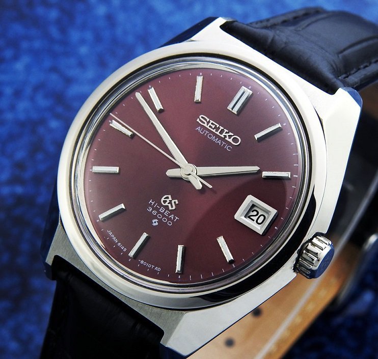 GRAND SEIKO グランドセイコー6145-8000 Steel , Burgundy Dial メンズ