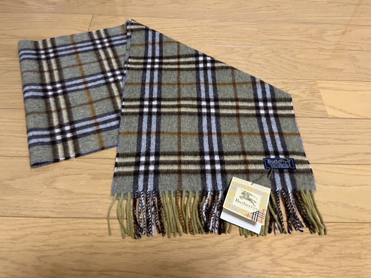 BURBERRY バーバリー マフラー カシミア100％ タグ付き未使用品-