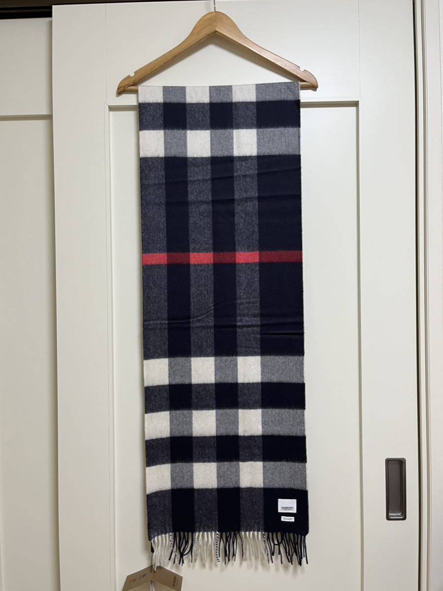 BURBERRY バーバリー カシミア100％ 大判マフラー タグ付き未使用品