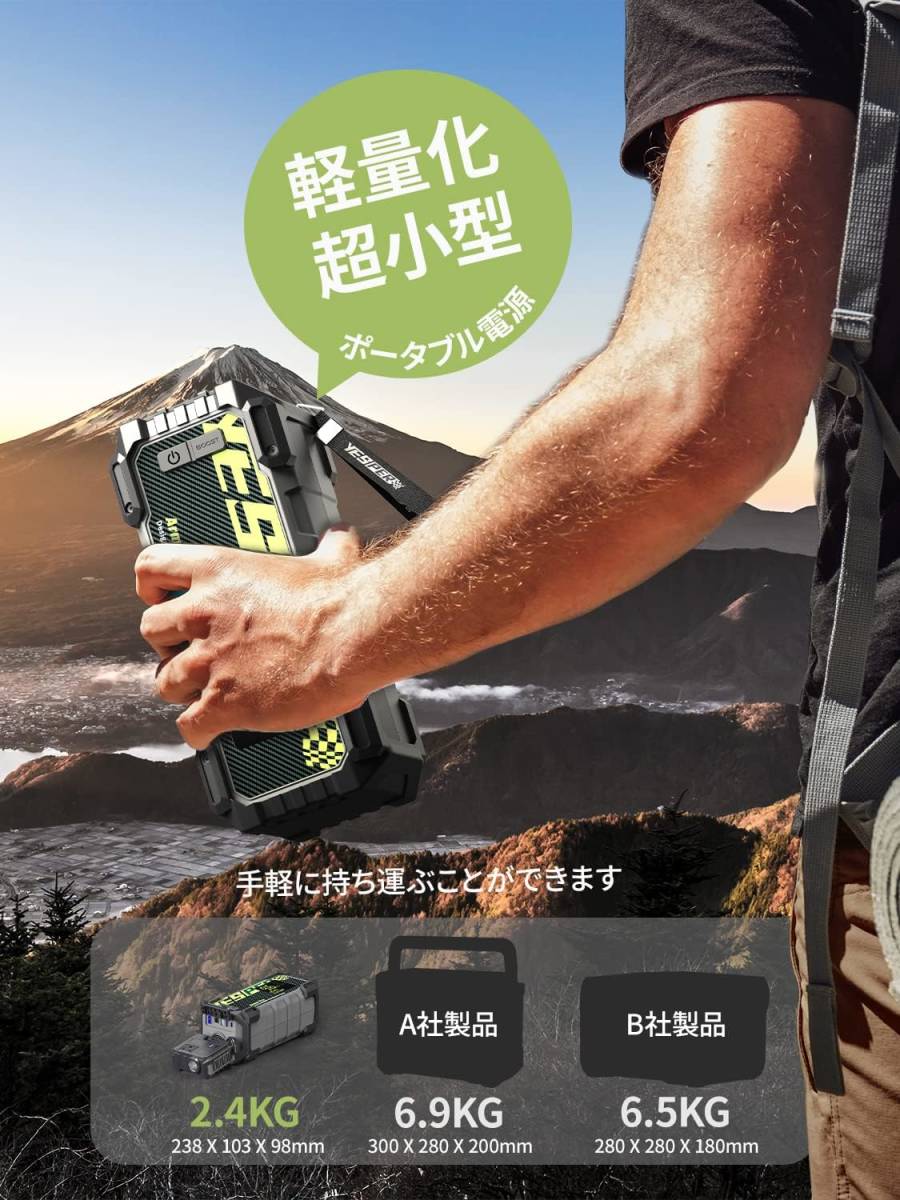 YESPER ジャンプスターター 12V車用ジャンプスターター 3000Aピーク