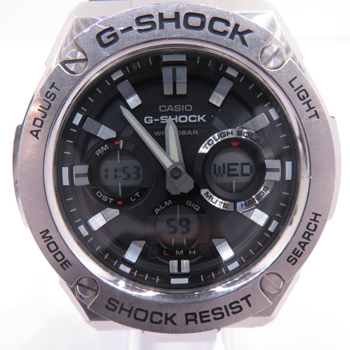 160s CASIO カシオ G-SHOCK GST-S110-1ADR Gスチール G-STEEL タフソーラー 腕時計 海外モデル ※中古_画像1