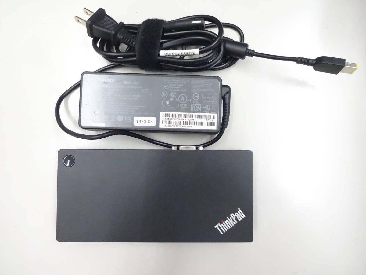 新入荷　Lenovo　ThinkPad　USB-C　Dock　DK1633　角形 90W ACアダプタ付き　中古_画像1