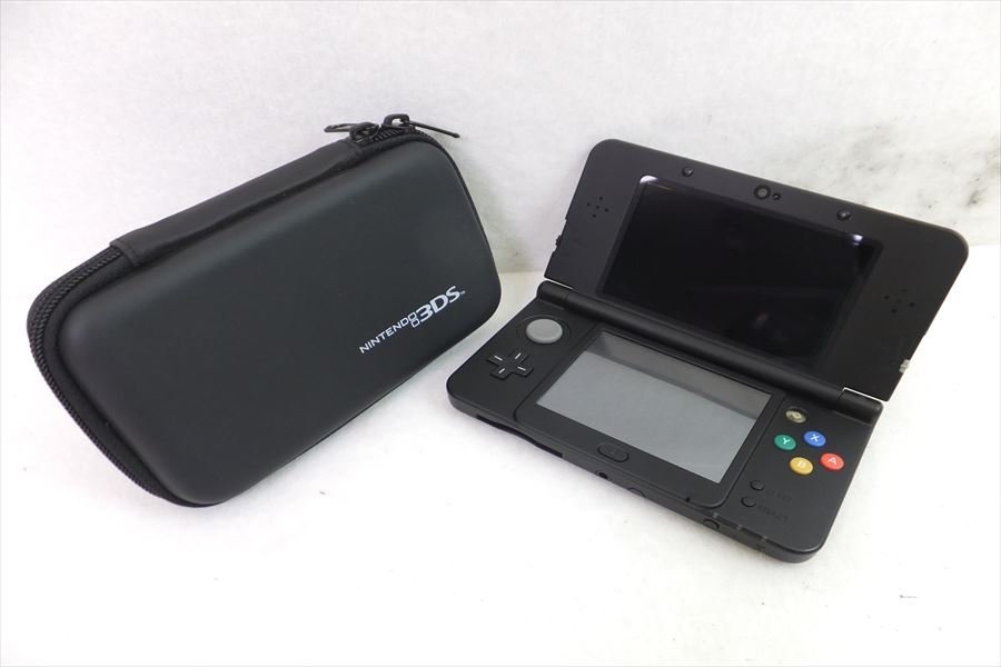 ▽ NINTENDO 任天堂 NEW 3DS KTR-001 ブラック ゲーム機 ソフトケース