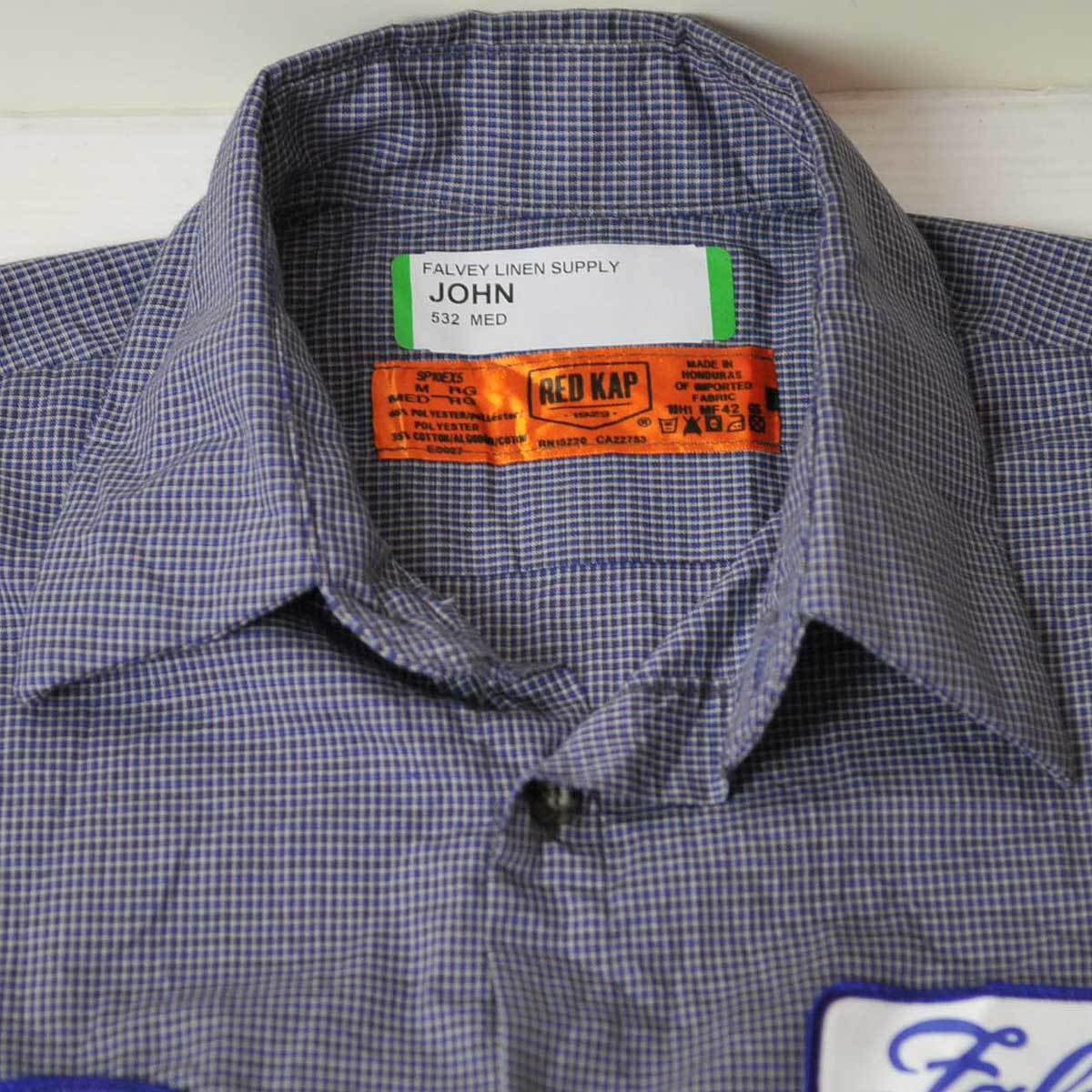 古着●レッドキャップ 半袖ワーカーシャツ ファルヴェイ リネンサプライ M xwp_画像4