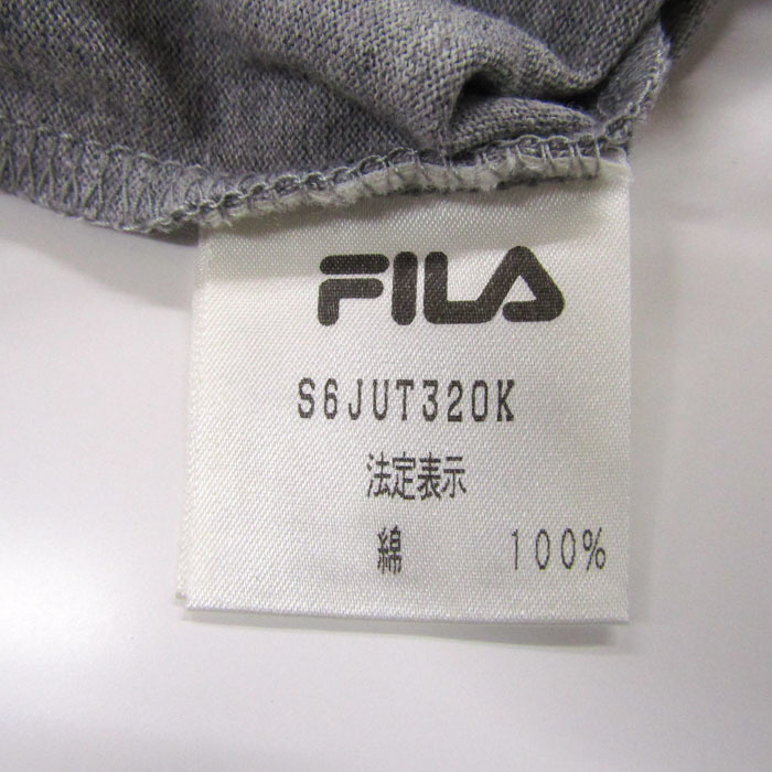 フィラ 半袖Tシャツ ロゴT クルーネック コットン トップス メンズ Lサイズ グレー FILA_画像9