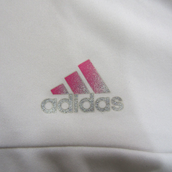 アディダス 半袖ポロシャツ ハーフジップ ゴルフウェア トップス クライマライト レディース Sサイズ ホワイト adidas_画像4