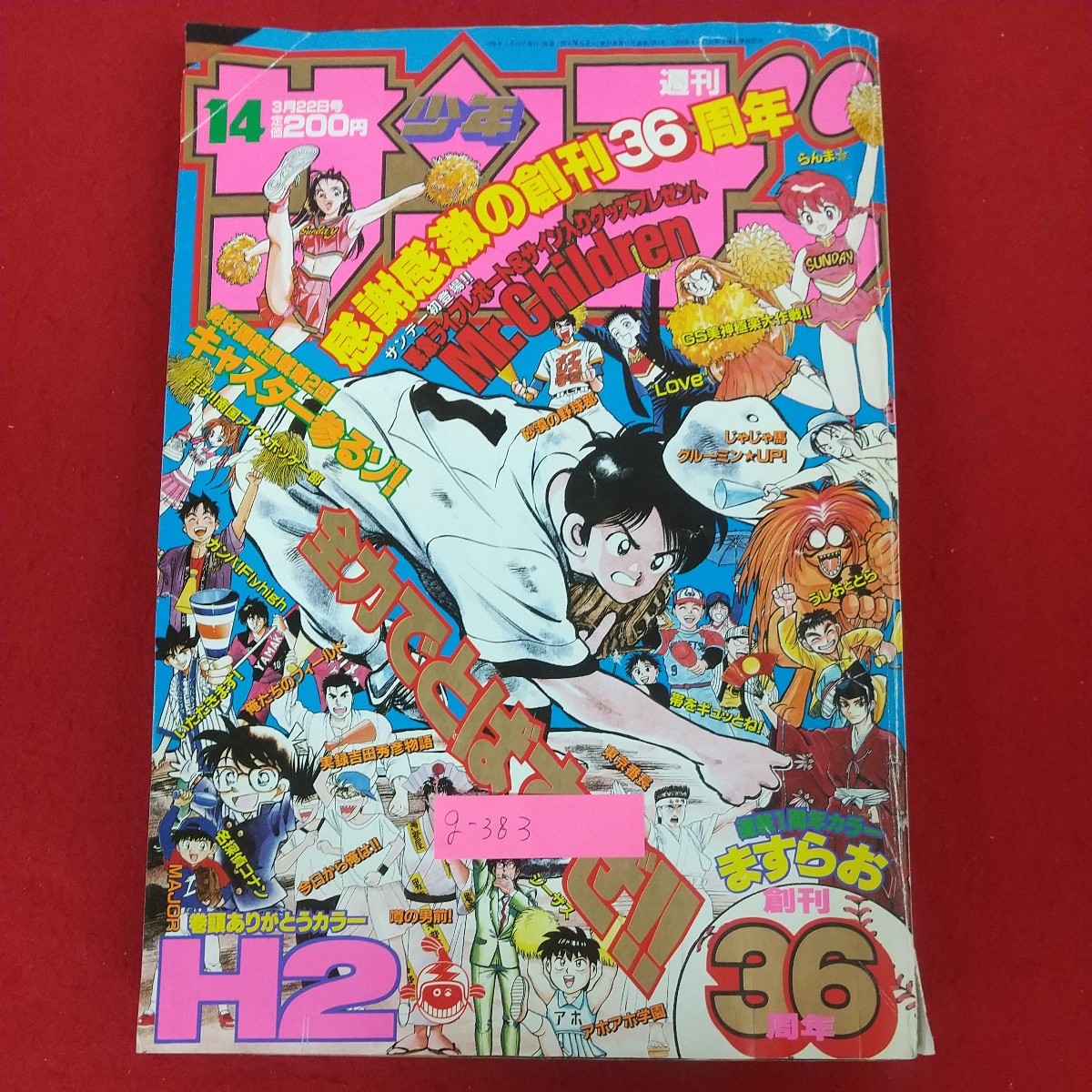 週刊少年サンデー 1995年3月15日号 No.13 表紙/巻頭カラー 名 週刊少年サンデー 1995年3月15日号 No.13 表紙/巻頭カラー 名