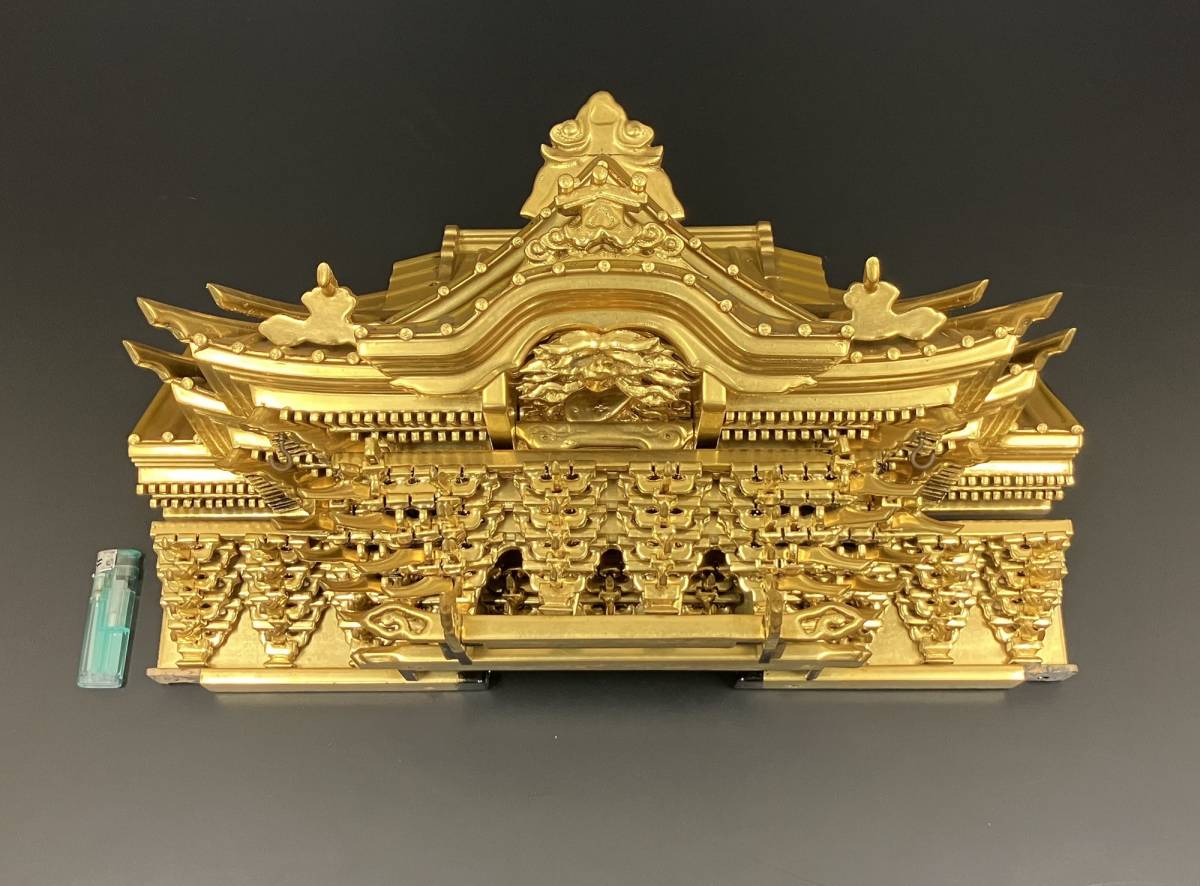 ◆【仏教美術】伝統的仏壇宮殿・本金箔（横幅５１．３ｃｍ）◆