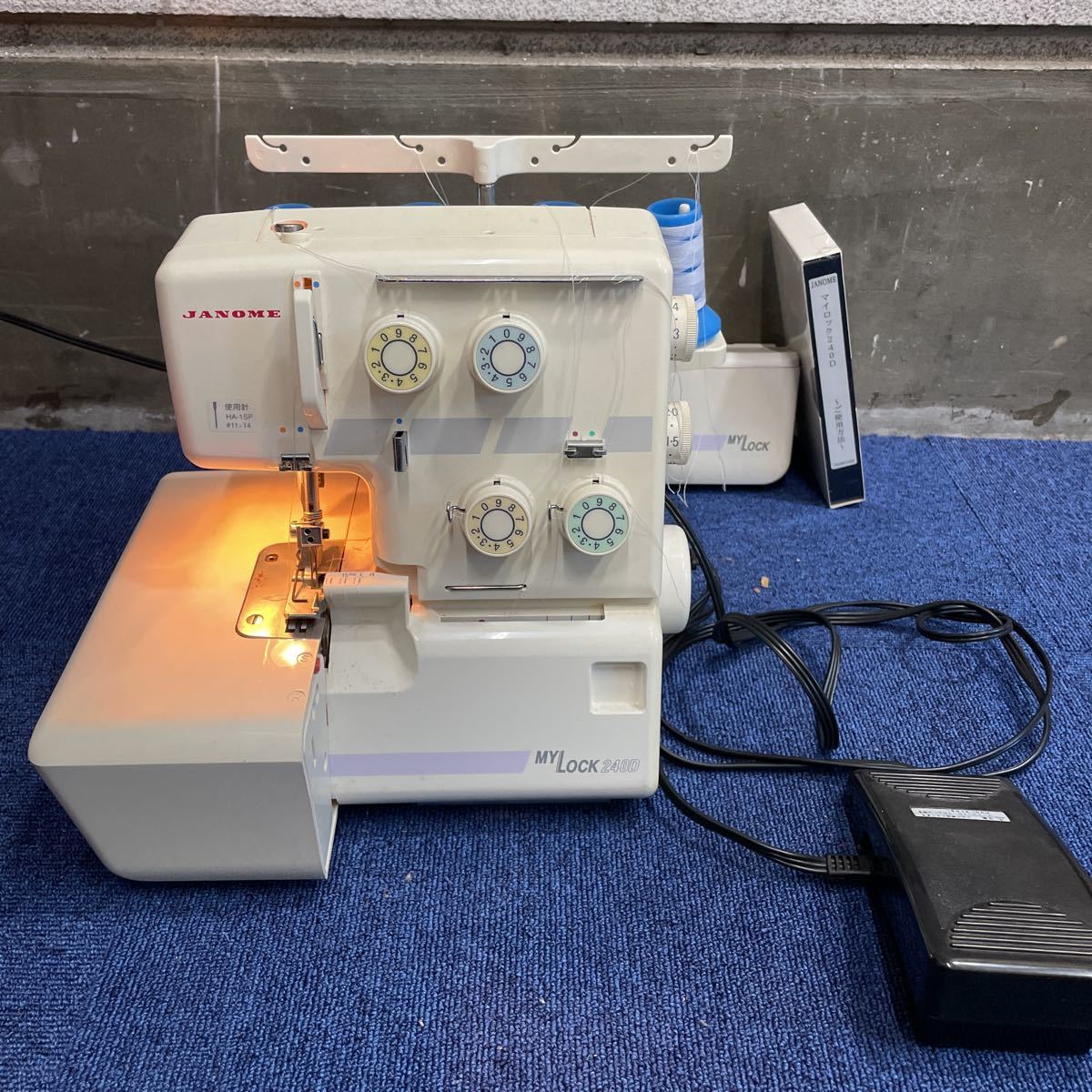 JANOME ジャノメ ロックミシン MY LOCK 240D 通電のみ確認 ジャンク