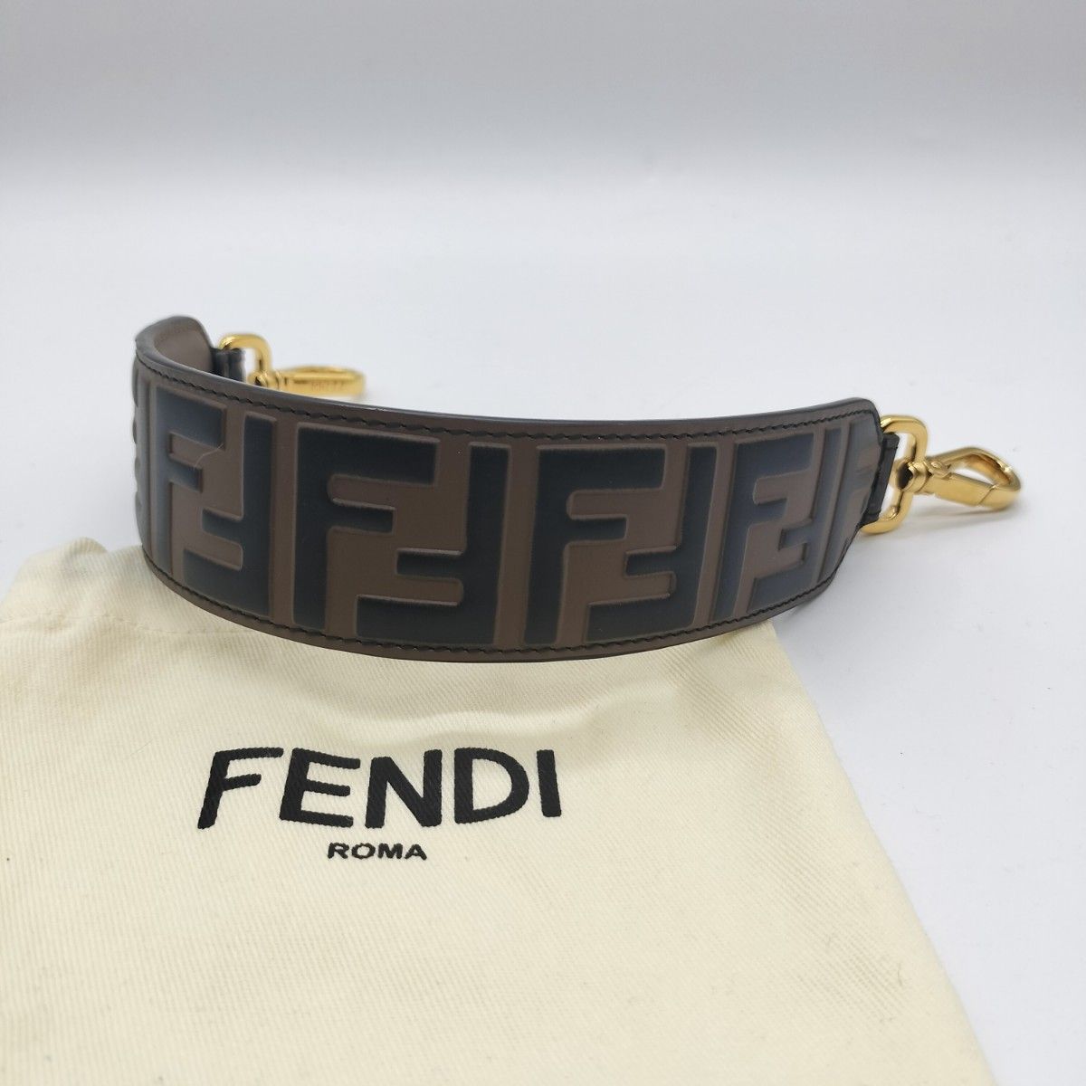 未使用級】フェンディ ショルダーストラップ ミニストラップユー ズッカ柄-