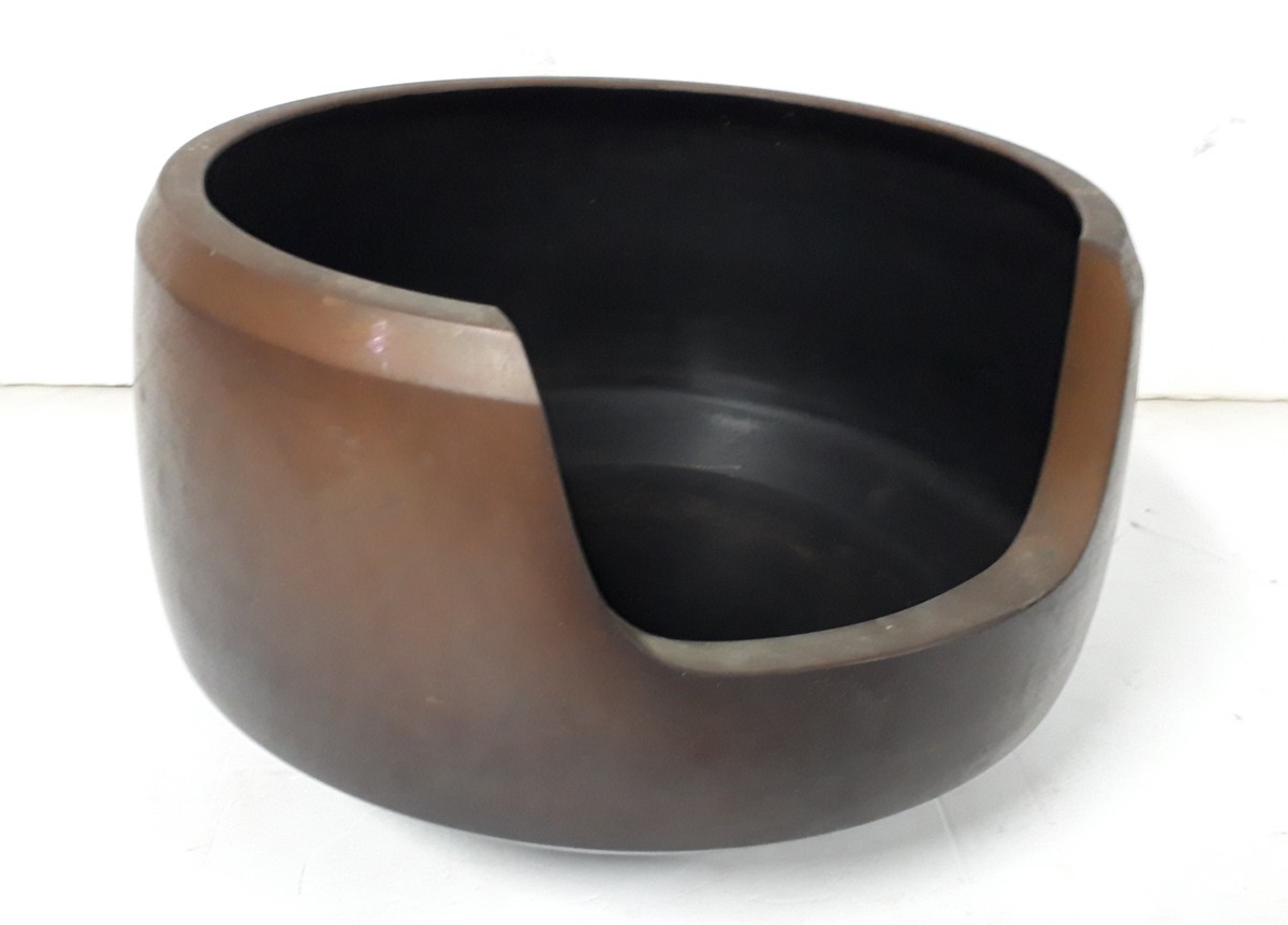 ★ 85770 お茶道具 茶道具 風炉 茶釜用 銅製 幅34ｘ高さ21cm 中古美品 ★*