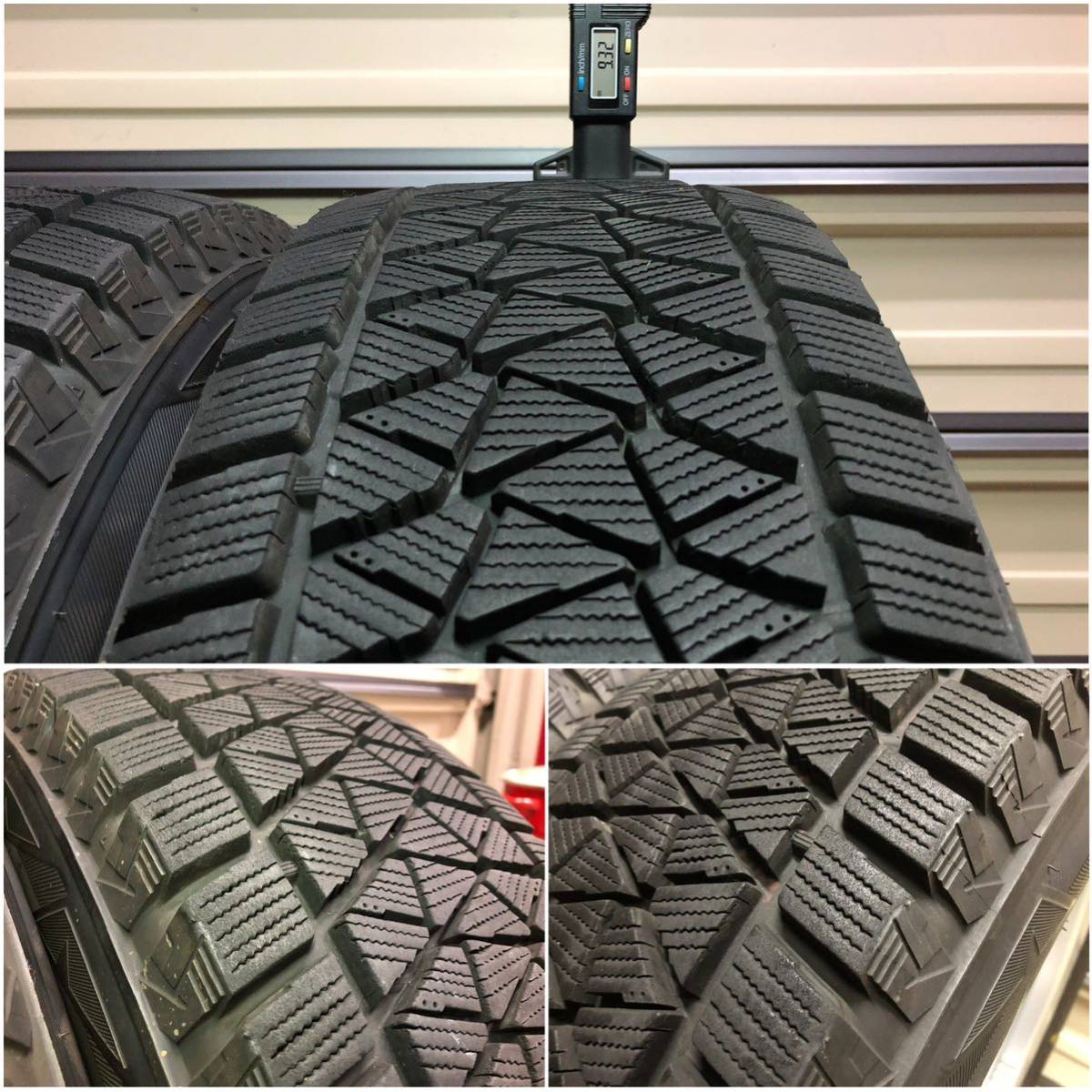 225/65R17 ブリザック DM-V2 BS製 アルミホイール付き 4本セット 7J 114.3 5H +45 バリ溝 深溝 CX-5 CX-8 エクストレイル RAV4 ハリアー NX_画像6