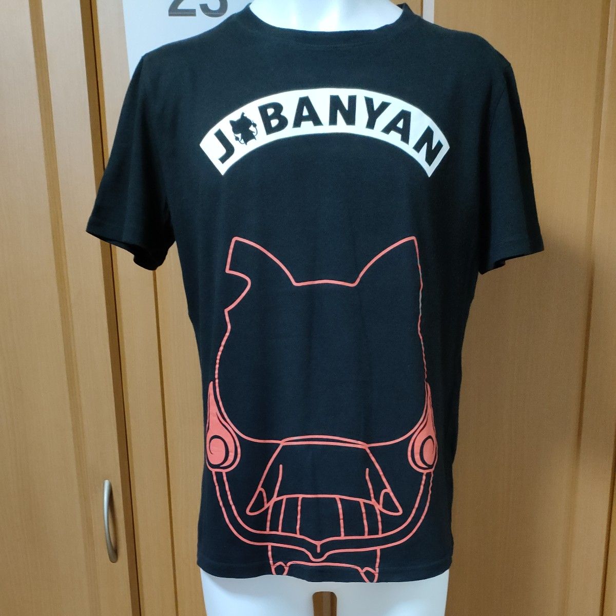 妖怪ウォッチ半袖ＴシャツM/L　大人/男性用　ブラック【ジバニャン】JIBANYANプリント　　