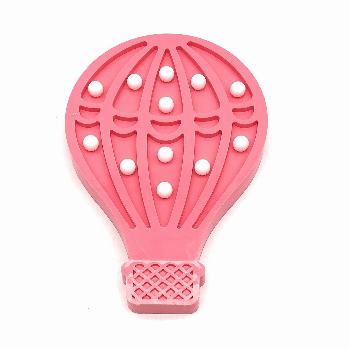 訳あり 壁掛けオブジェ 気球モチーフ パステルカラー LEDライト 電池式 (ピンク)_画像1