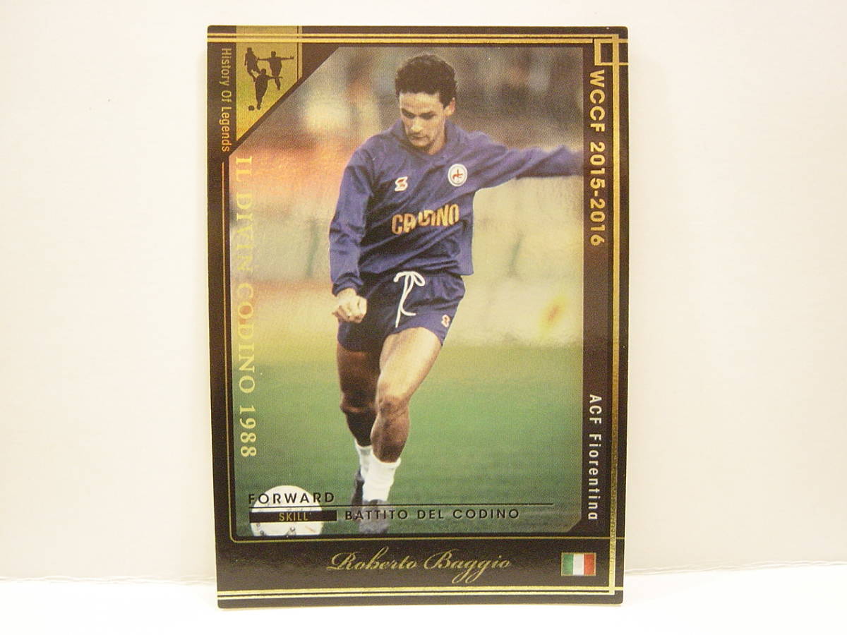 Panini WCCF 2015-2016 HOLE ロベルト・バッジョ　Roberto Baggio 1967 Italy　ACF Fiorentina 1985-1990 History Of Legends_画像1