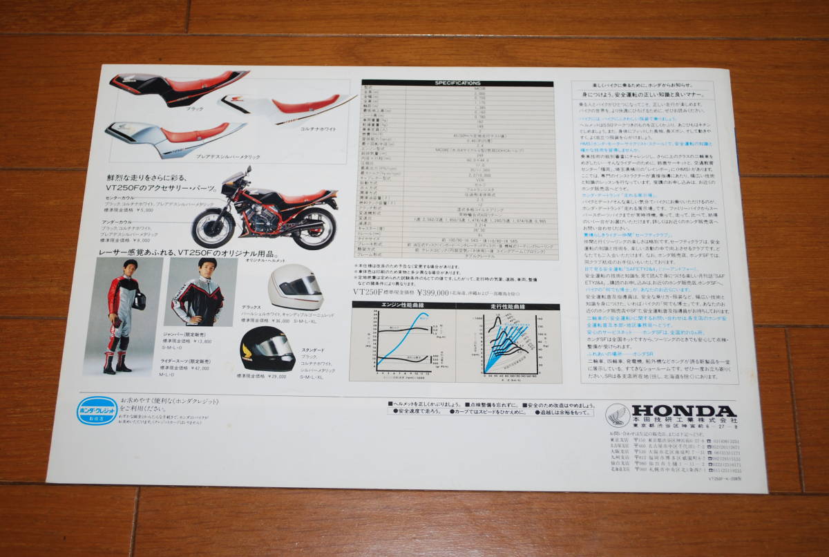 ホンダ　VT250F　カタログ　販売店印なし　HONDA_画像6