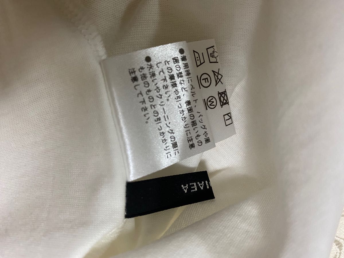 日本製　綿　コットン100%  ノースリーブシャツ　チュニック　白　ホワイト　40 L
