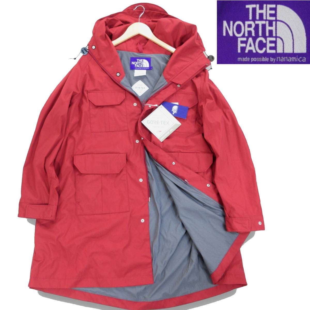 定4.9万 新品◆THE NORTH FACE PURPLE LABEL◆耐水 透湿 防風 65/35 GORE-TEX INFINIUM マウンテン コート XL 赤◆NP2250N◆J806_画像1