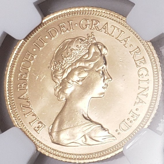 金貨 1976年 イギリス ヤングエリザベス 1ソブリン金貨 1SOV ロイヤルミント 鑑定 NGC MS 64 ゴールドコイン