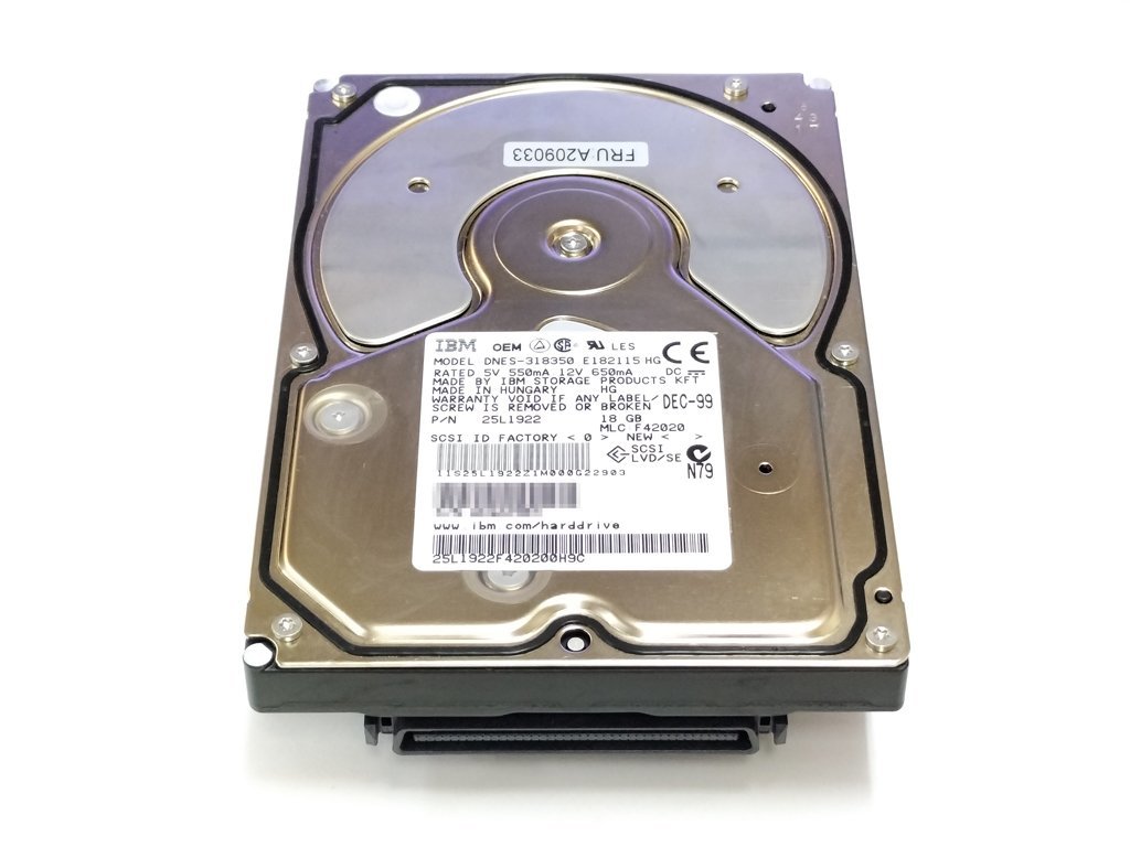 上品】 IBM DNES-318350 18GB Ultra2 SCSI SCA 7200rpm 新品 SCSI