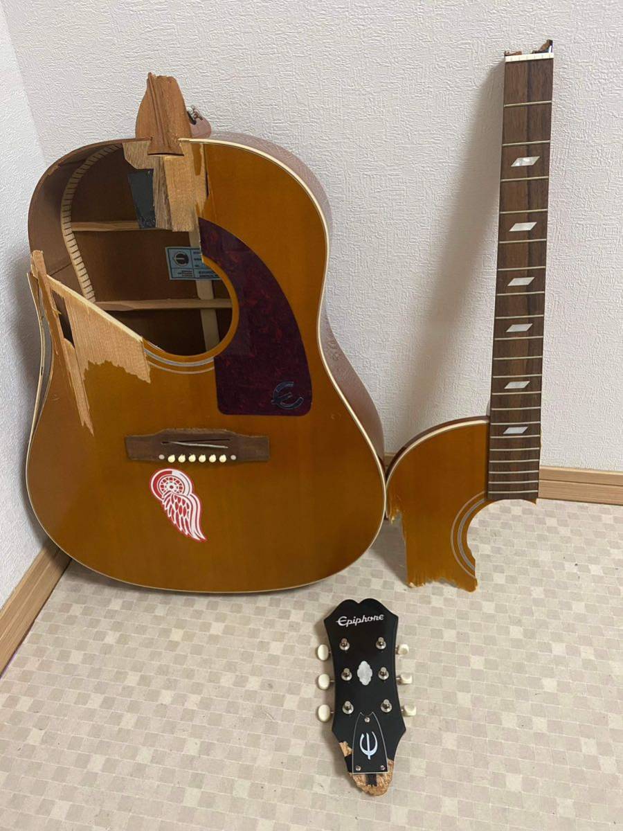 ジャンク品 EPIPHONEエピフォン TEXAN FT79 アコースティックギター
