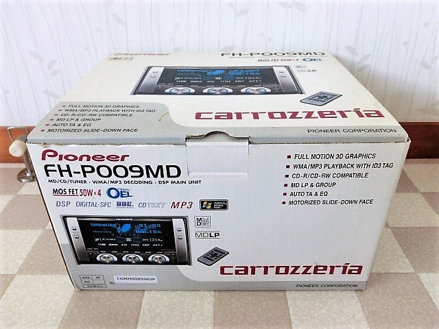 Carrozzeria FH-P009MD 2DIN тип MD/CD рабочий товар [DSP тюнер MDLP/CD/MP3 усилитель ] не использовался . близкий товар . прибытие делать из 1 месяцев гарантия..