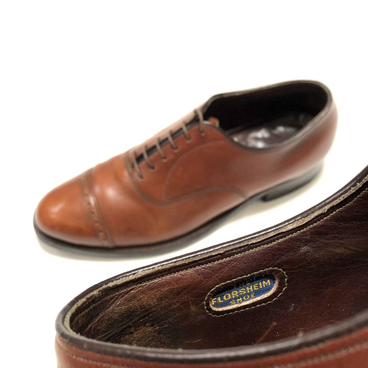 希少 激レア Florsheim Imperial 手書き ビンテージシューズ-