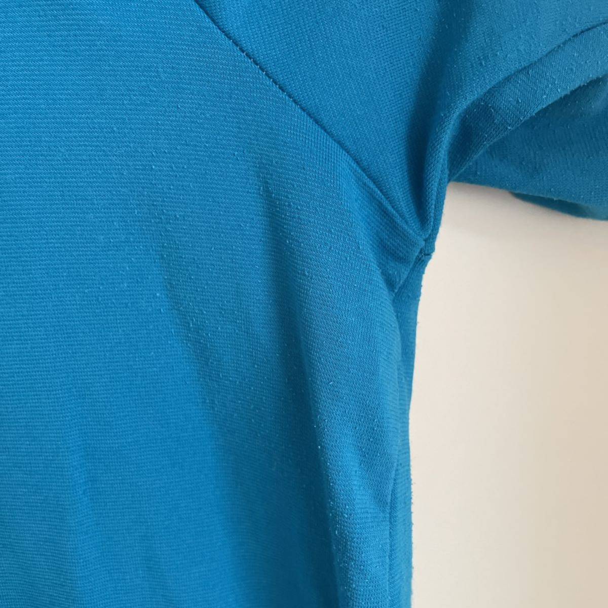 パーリーゲイツ 半袖　モックネックシャツ　4 ブルー　送料無料　ポロシャツ　ハイネックシャツ_画像5