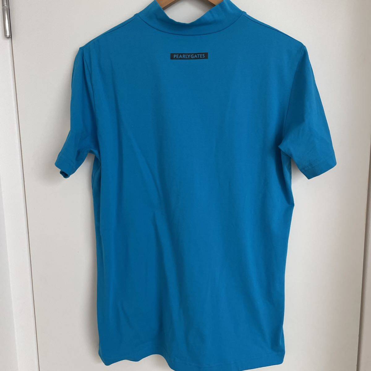 パーリーゲイツ 半袖　モックネックシャツ　4 ブルー　送料無料　ポロシャツ　ハイネックシャツ_画像7