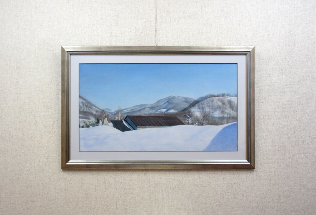  Sasaki . light [. rock mountain two month ] acrylic fiber .[ genuine work guarantee ] picture - Hokkaido ..