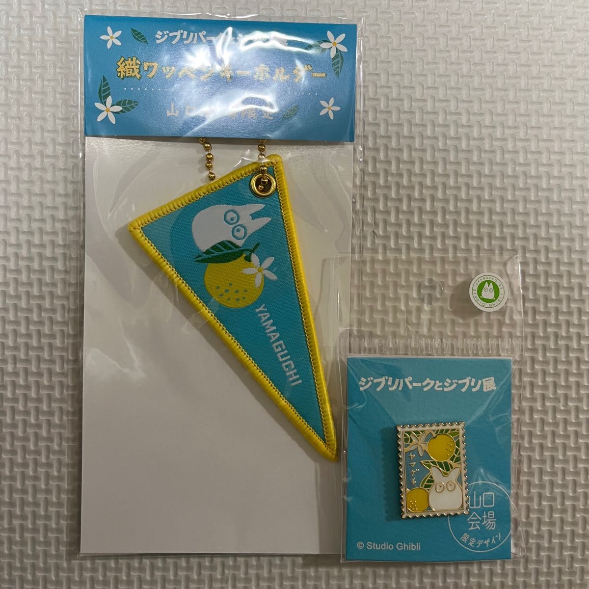 となりのトトロ　ジブリパークとジブリ展　山口会場限定デザイン　ワッペンキーホルダー　ピンズ　ピンバッジ